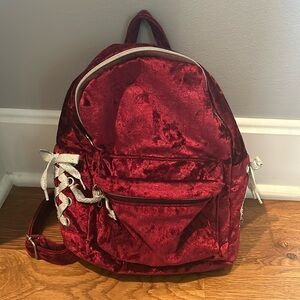 Justice Crushed Red Velvet Mini Backback